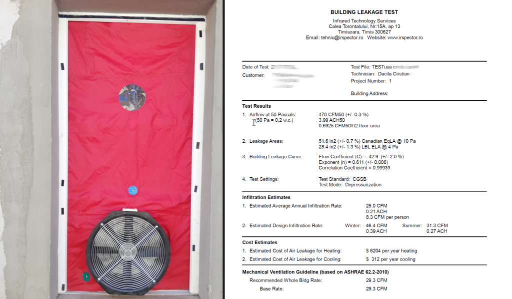 Testare Blower Door