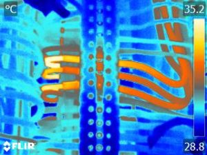 Termogramă a unei instalații electrice